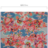 Flowers on Water - Light Blue (Length) 1＝0.25yard