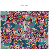 Flowers on Water - Blue (Length) 1＝0.25yard