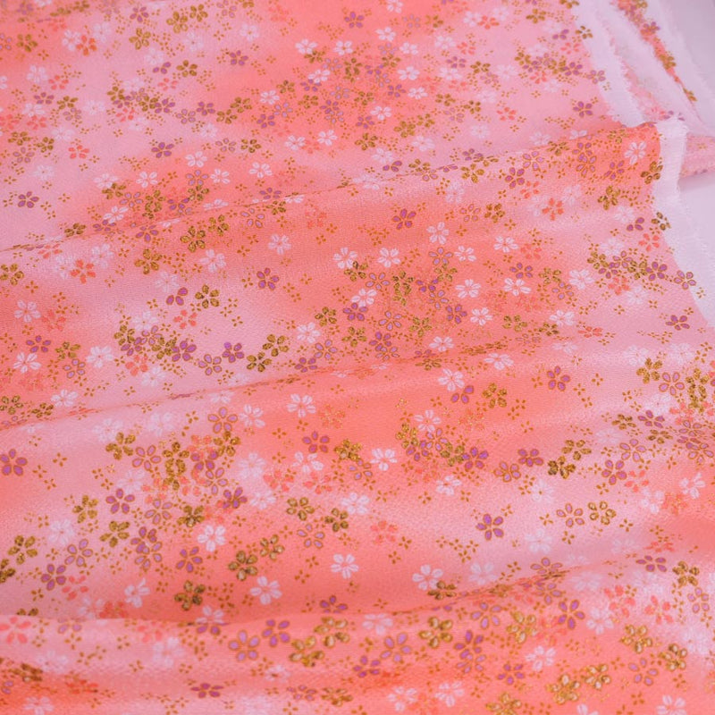 Cherry Blossoms in Wind - Pink (Length) 1＝0.25yard