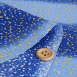 Gradation with Gold and Silver Speckles - Blue (Length) 1＝0.25yard