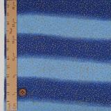 Gradation with Gold and Silver Speckles - Blue (Length) 1＝0.25yard