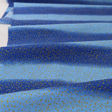 Gradation with Gold and Silver Speckles - Blue (Length) 1＝0.25yard