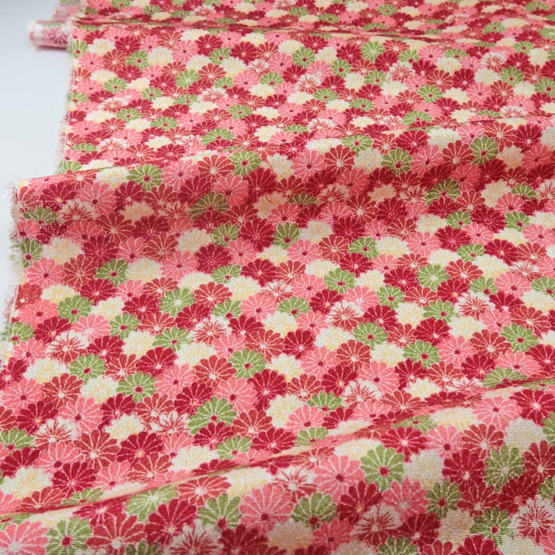Chrysanthemum Carpet - Red (Length) 1＝0.25yard