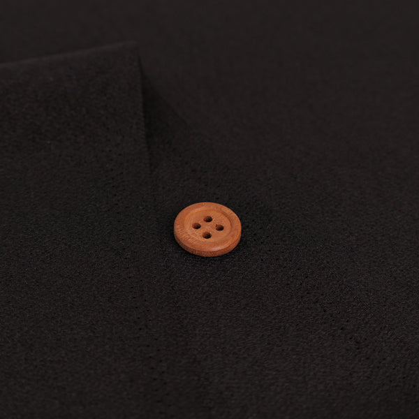 Polyester Chirimen - Black (Length) 1＝0.25yard