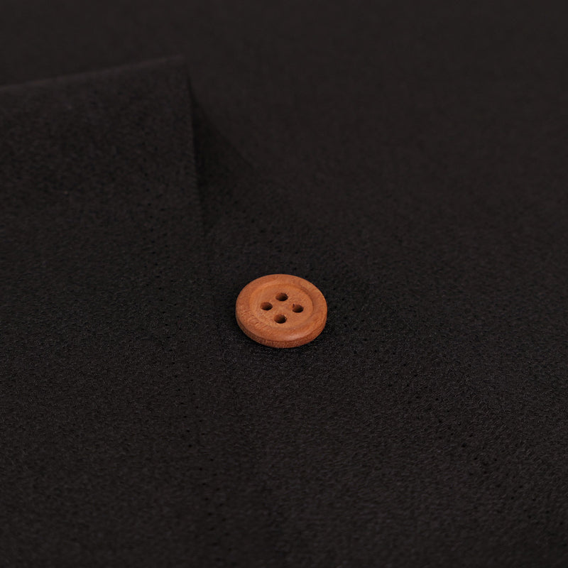 Polyester Chirimen - Black (Length) 1＝0.25yard