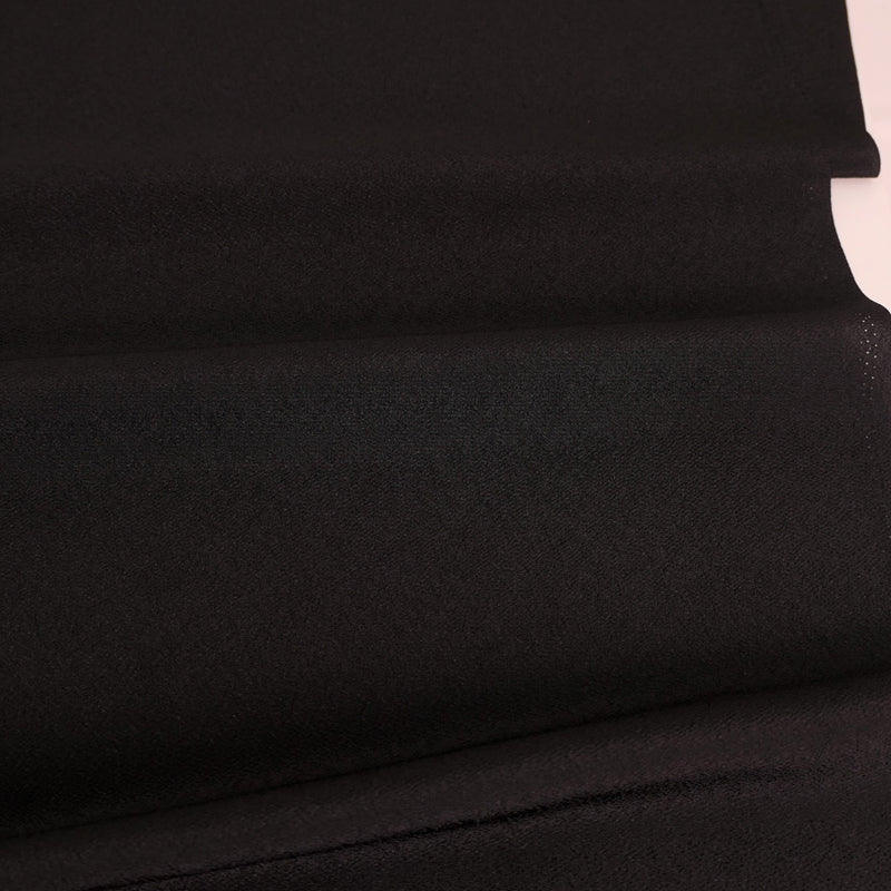 Polyester Chirimen - Black (Length) 1＝0.25yard