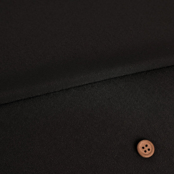 Polyester Chirimen - Black (Length) 1＝0.25yard
