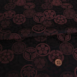 Jacquard Japanese Crests in Brick (Length) 1＝0.25yard