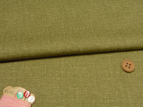 Tsumugi Print - Green Tea (Length) 1＝0.25yard