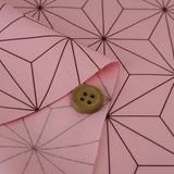 Large Asanoha Star Pattern - Pink (Length) 1＝0.25yard