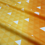 Kimetsu Zenitsu-Like Triangles - Yellow x White (Length) 1＝0.25yard