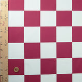 Large Ichimatsu Check - White x Red (Length) 1＝0.25yard