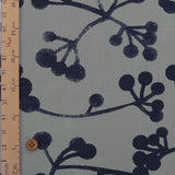 Imaginary Simple Botanical Pattern - Gray Navy  (Length) 1=0.25yard