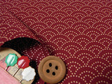 Dotted Wave Pattern on Wine (Length) 1＝0.25yard
