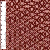Asanoha Star Pattern on Wine (Length) 1＝0.25yard