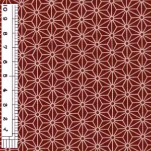 Asanoha Star Pattern on Wine (Length) 1＝0.25yard