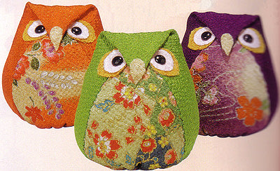 Chirimen Kit Three Owl Friends