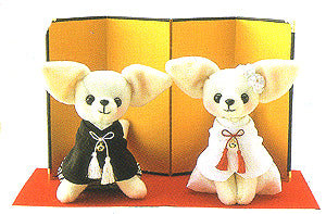 Wedding Chihuahuas in Japanese Robes