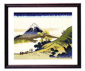 Cross Stitch Embroidery Kit - Inume Pass Koshu by Hokusai
