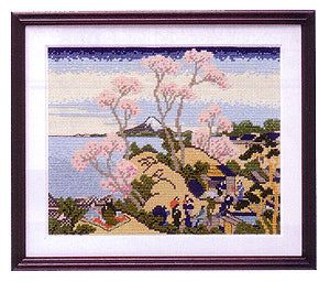 Cross Stitch Embroidery Kit - Gotenyama Hill by Hokusai