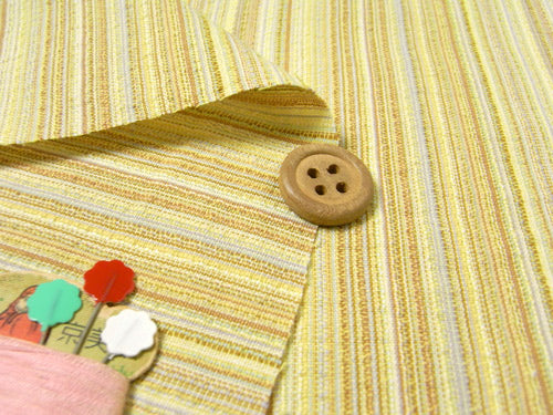 Yarn Dye Shijira Stripes - Yellow (Length) 1=0.25yard