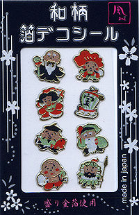 Japanese Decoration Stickers - Seven Deities of Good Fortune