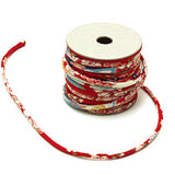 Chirimen Fabric Cord - 1/9in Red Cherry (Quantity) 1＝1yard