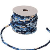 Chirimen Fabric Cord - 1/9in Spring Blossoms Navy (Quantity) 1＝1yard