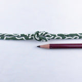 Chirimen Fabric Cord - 1/9in Arabesque Pattern Green (Quantity) 1＝1yard