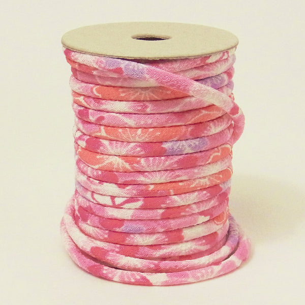 Chirimen Fabric Cord - 1/8in Wild Cherry Blossoms Pink (Quantity) 1＝1yard