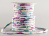 Chirimen Fabric Cord - 1/6in Colorful Cherry Blossoms on Water Light Lavender (Quantity) 1＝1yard