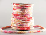 Chirimen Fabric Cord - 1/6in Double Cherry Blossoms in Pink (Quantity) 1＝1yard