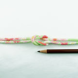 Chirimen Fabric Cord - 1/6in Spring Blossoms Yellow-Green (Quantity) 1＝1yard