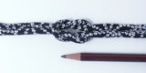 Chirimen Fabric Cord - 1/6in Hikita Dots Dark Navy (Quantity) 1＝1yard