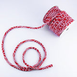 Chirimen Fabric Cord - 1/6in Hikita Dots Red (Quantity) 1＝1yard
