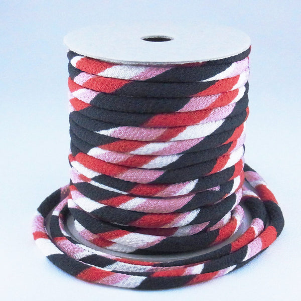 Chirimen Fabric Cord - 1/6in Wavy Stripes (Quantity) 1＝1yard