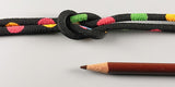Chirimen Fabric Cord - 1/6in Colorful Dots on Black (Quantity) 1＝1yard