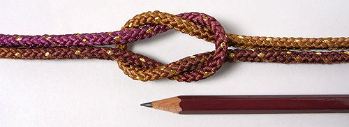 Two-Colored Cord with Gold - Purple X Brown (Quantity) 1＝1yard