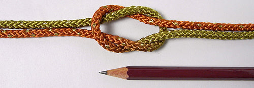 Two-Colored Cord with Gold - Orange X Olive Green (Quantity) 1＝1yard