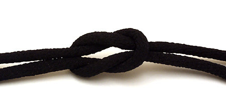 Solid Chirimen Fabric Cord - 1/8in Black (Quantity) 1＝1yard