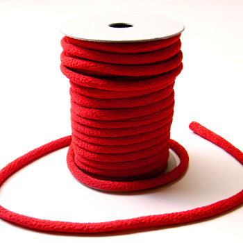 Solid Chirimen Fabric Cord - 1/8in Red (Quantity) 1＝1yard