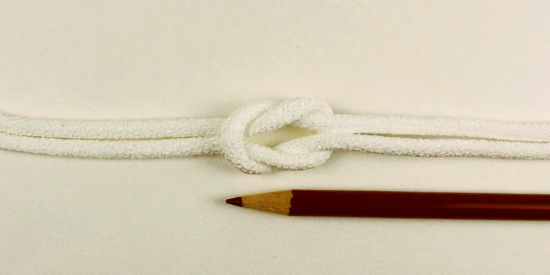Solid Chirimen Fabric Cord - 1/8in White (Quantity) 1＝1yard