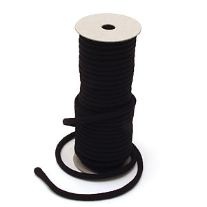 Solid Chirimen Fabric Cord - 1/6in Black (Quantity) 1＝1yard