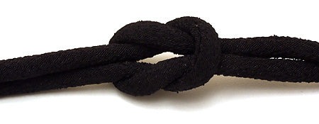 Solid Chirimen Fabric Cord - 1/6in Black (Quantity) 1＝1yard