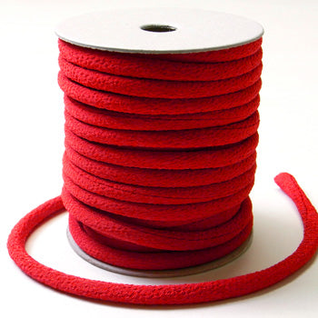 Solid Chirimen Fabric Cord - 1/6in Red (Quantity) 1＝1yard
