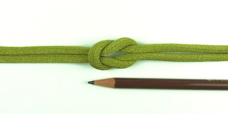 Solid Chirimen Fabric Cord - 1/6in Moegi Yellow-Green (Quantity) 1＝1yard