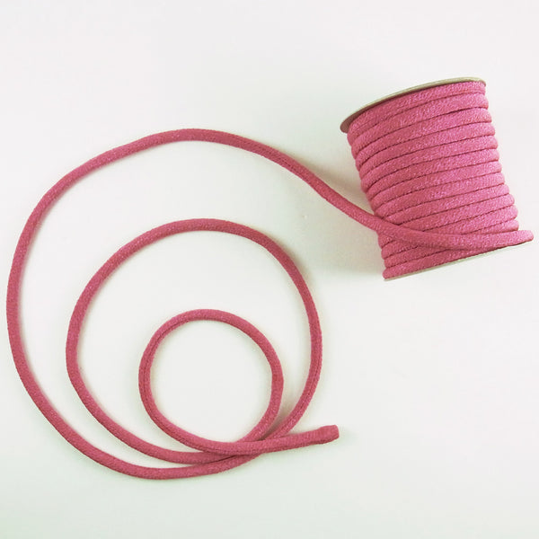 Solid Chirimen Fabric Cord - 1/6in Dark Pink (Quantity) 1＝1yard