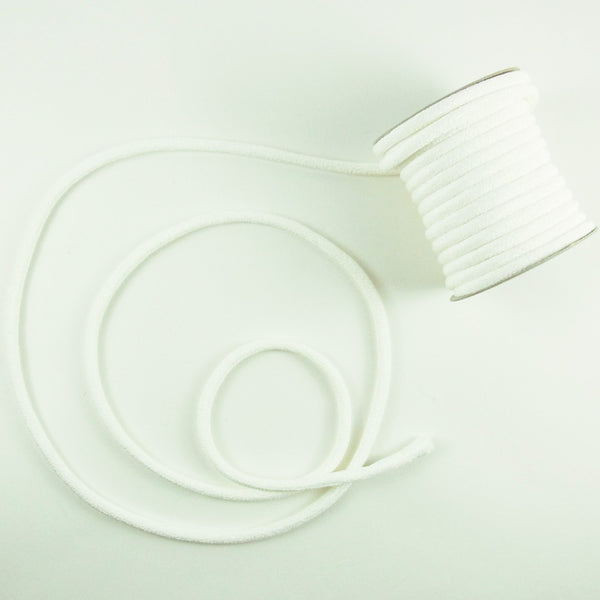 Solid Chirimen Fabric Cord - 1/6in White (Quantity) 1＝1yard