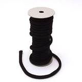 Solid Chirimen Fabric Cord - 1/3in Black (Quantity) 1＝1yard