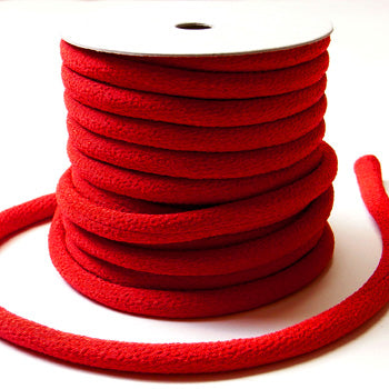 Solid Chirimen Fabric Cord - 1/3in Red (Quantity) 1＝1yard